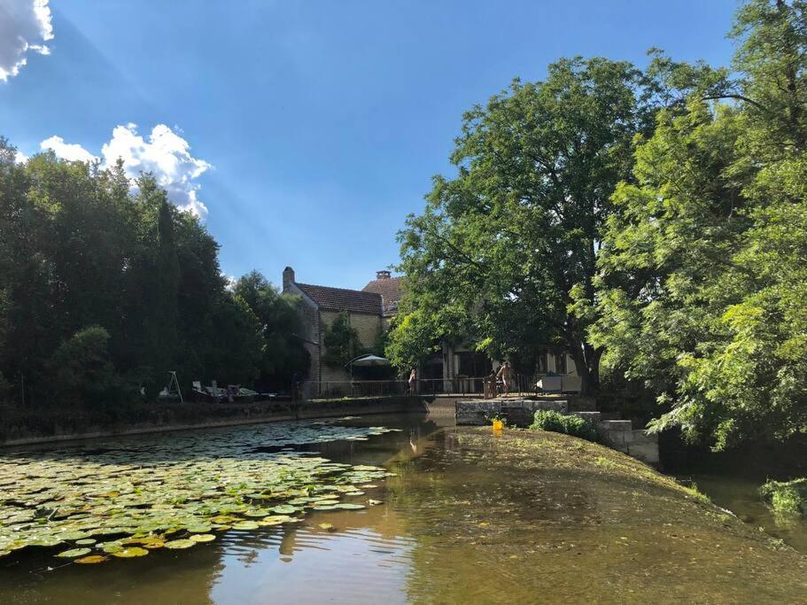 Villa Magnifique Moulin proche Chablis, jacuzzi et rivière à Annay-sur-Serein Extérieur photo