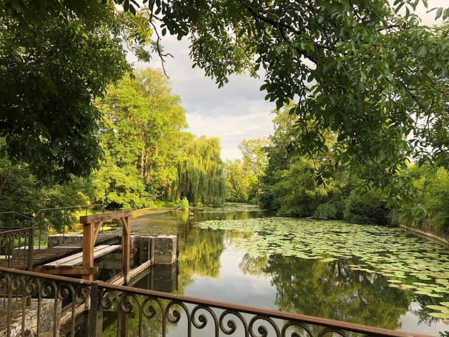 Villa Magnifique Moulin proche Chablis, jacuzzi et rivière à Annay-sur-Serein Extérieur photo